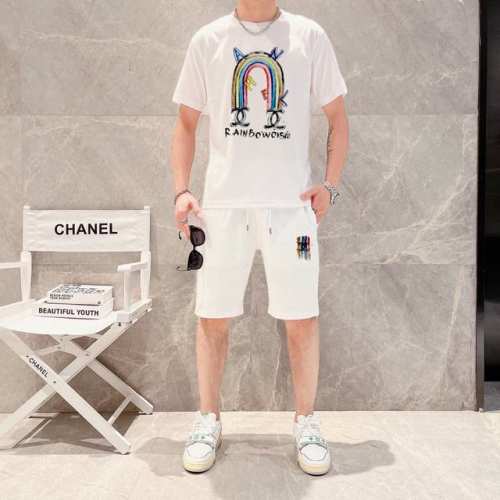 直 品牌 Chanel香奈儿 2025新款男士短袖短裤套装！官网同步销售！市面高端版本！手感细腻柔软！让你穿着更加舒适！立体裁剪版型超赞！尺码:M-5Xl 下单