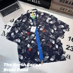 The North Face × Brain Dead 北面脑死亡联名 77 Baggy Climber Short 印花多口袋拉链休闲衬衫 --面料：采用原版