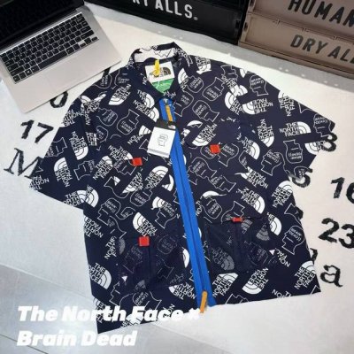 The North Face × Brain Dead 北面脑死亡联名 77 Baggy Climber Short 印花多口袋拉链休闲衬衫 --面料：采用原版
