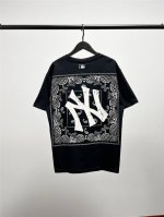 高版本，Mlb柜子新款腰果花短袖T恤！三标齐全，四联吊卡，原厂包装！通肩压条保证舒适性！高端品质2025Mlb Ny 方框腰果花款 情侣圆领短袖高端品质 专柜1