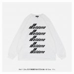本地自取：220 we11Done 22Ss 五行弹幕字体印花长袖-白 面料采用定制320克32支高密度食毛精梳棉，成衣两遍水洗处理，面料舒适亲肤无异感，面料垂