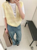 挑洞短袖假两件