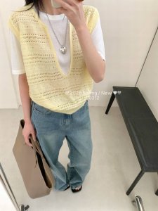 挑洞短袖假两件