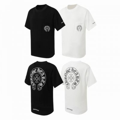 2104款 跨境跑量款 追求质量请勿下单 -Chrome Hearts 克罗心 24Ss经典马蹄印花爆款短袖T桖 -高克重高密度高品质 毛料柔软细腻亲肤 触感软