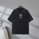 b119# 市场顶级品质 Balenciaga 巴黎世家2025Ss 联名兰博基尼印花做旧短袖T恤 印花采用进口椭圆机胶浆工艺 市场顶级的质量 官网品质 罗纹定