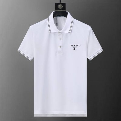 prada 普拉达 新款高品质翻领polo衫，金属Logo扣子，做工精致，官网同步，时尚百搭M-3Xl