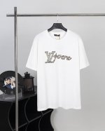 100 款号#L05 louis Vuitton*路易威登 lv 2024新款重工珠片绣短袖T恤 采用原板独家定制260克32支双莎纯棉面料 质感非常柔软舒服