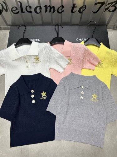 新品上线 款号: 6# #Cd金线翻领短袖实拍图
