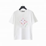 实拍细节图+尺码表 Louis Vuitton 路易威登星星印花刺绣短袖 本款T恤为胸前融入明丽 3Dmonogram 花卉，再以手写体路易威登标识点明品牌身份