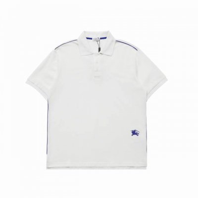 顶级复刻版本] 品名: Burberry 巴宝莉 新款刺绣翻领Polo衫短袖T恤 款号：004 颜色：黑色 白色 尺码：S-Xl 面料: 280G重磅珠地棉，随