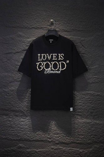 款号:C036 Good家 专供直播改标款 重磅300克重 百分百棉 手工订珍珠工艺 采用重工珍珠搭配刺绣 颜色:白色 黑色 蓝色 尺码:S M L Xl