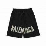 高版本Balenciga巴黎世家 胶带字母印花短裤，男女同款。定织定染380G毛圈面料 ，简洁百搭，纯棉内抽绳腰头，腰部采用包边做工设计，穿搭起来更加舒服有型，
