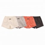 fear Of God Fog Essentials 复线经典植绒小标印花尼龙情侣休闲短裤 color 珊瑚红 蛋壳白 黑灰色 浅咖色 size S M L X