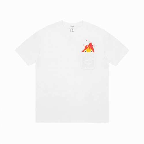 we08# 顶级代工品质 Loewe 罗意威24Ss 火苗刺绣T恤短袖 不需要所谓烂大街的华丽文案 主打品质 面料经过2次高温缩水固色 不变形不缩水不起球 -正