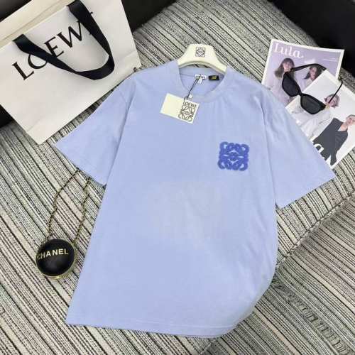 强烈推荐 25年早春夏系列 Loe*新款刺绣Logo口袋圆领短袖T恤 男女同款宽松版 Sml