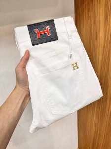 爱马仕 2025年夏季新款原单牛仔裤！意大利奢侈品男士蓝色牛仔裤 选用进口水洗丹宁布 精致的专柜五金，上等真皮皮牌 Ss13 一流洗水工艺 Ykk大牌专用拉链，