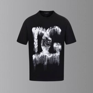采用定制280G双纱面料 D&G杜嘉班纳手绘T恤 颜色：图片色 尺码：S-Xxl