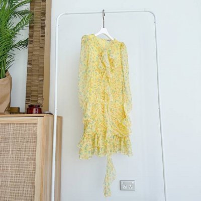 款号：#8351 成分：100%Silk 尺寸：36 38 40 42 腰围 胸围 长 Waist Bust Long 36 70 88 88 38 74 92