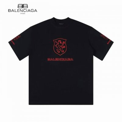 原单 款号：Bl002 上新 Balenciaga 巴黎世家 Lion Club盾牌刺绣字母短袖- Balenciaga Lion Club水洗短袖 被追问无数