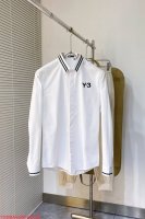 h330 Y3 Y-3 专柜同步有售，时尚休闲翻领长袖衬衫，进口原版科技面料，做工极为复杂，唯一可以做代购级别的渠道狠货，经典印花工艺字母Logo，档次极高，舒