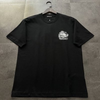 爆款推荐 Balenciaga巴黎世家2025新款Logo刺绣短袖T恤 原版面料高版本高品质 网红明星同款 定制32支双纱280克重棉 Logo立体万针刺绣++