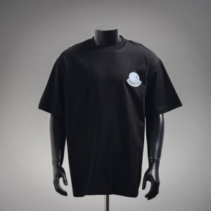 moncler 蒙口2025Ss毛巾绣签名Logo短袖T恤 定制云舒绒棉平纹柔软细腻舒适贴肤标志性Moncler标识点缀于胸前 仿佛艺术家的灵魂印记辨识度拉满低