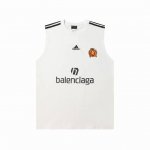 335款 新款 balenciga 巴黎世家 联名前后幅Ogo字母印花加绣花背心 标准全身印花技术 纯棉柔软面料 对色定染面料 超精细平网印花工艺 潮流感十足