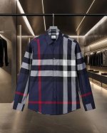 190 Bur 巴宝莉 Burberry爆款来袭 格纹弹力棉府绸长袖衬衫系列 2025Ss官网新款长袖 衬衫 衬衣，精美工艺 高端版本，专柜定制面料 透气舒适度