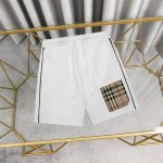 Burberry 巴宝莉皮标纯棉短裤卫裤 1:1对版面料380克毛圈高克重百分百纯棉 提前做过预缩水1×1双纱洗一辈子都不会变形的 男女同款 官网细节 字母Lo