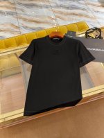 2025Ssdg新款T恤 完美Dg字母压凸工艺 经典百搭 原版纯棉面料 黑色 Size:44-54