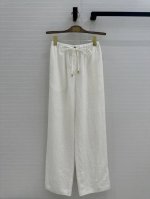 独家首发高端品质25Ss早春新品！Lp长期主义老钱风穿搭极简亚麻直筒裤！定制进口100%亚麻面料质感细腻挺阔！松紧腰系带设计演绎慵懒随性的高级单品。经典中高腰直