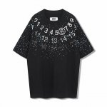 p120【主推让利-10】Maison Margiela马吉拉Mm6涂鸦数字字母圆领短袖、采用26支重磅精梳280克爽滑双纱平纹面料、印花工艺、融入涂鸦字母数字