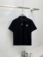 chanel 最新最顶级版本Polo衫短袖，最顶级的品质.玉蚕丝 顶级制作工艺进口面料，专柜款独特设计，采用进口高端订制进口手感一流！！码数：S Xxl