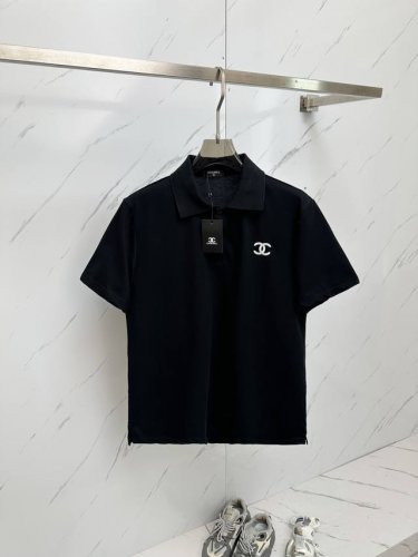 chanel 最新最顶级版本Polo衫短袖，最顶级的品质.玉蚕丝 顶级制作工艺进口面料，专柜款独特设计，采用进口高端订制进口手感一流！！码数：S Xxl