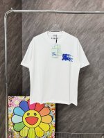 款号 G111 巴宝莉重影战马印花圆领短袖 burberry官网Zp同步新款T恤 面料采用32支双纱2 克高克重纯棉面料 同缸定织定染原版同色螺纹 进口机器厚板