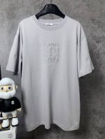 Loewe*罗意威 Loewe*罗意威锯齿线刺绣短袖T恤 -定制260克32支全棉双纱紧密爽滑面料 布面干净 布纹清晰 手感非常细腻扎实 更加力挺 舒适透气不易