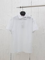 p200 gucc*/古驰 Ss25 新款男士标识签名翻领Polo衫 定制全棉丝光珠地面料，舒适亲肤手感舒适顺滑 领口奢华品牌经典字母印花工艺 重叠刺绣Logo