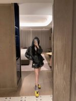 chane*小香中古连帽外套短裤套装～～天丝麻棉Sml