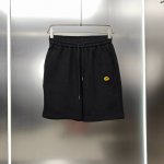 古驰 Gucci 2025春夏新款短裤五分裤！ 定制专属400克重毛圈布纯棉面料 古奇双G立体绣刺绣Logo工艺设计 颜色：黑色 尺码：S-2Xl