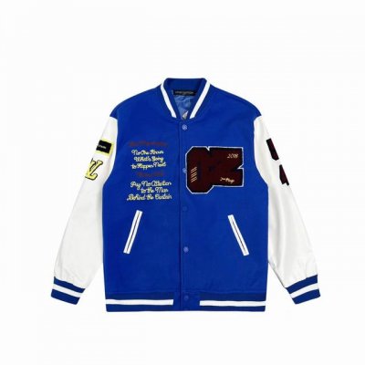 顶级品质 Louis Vuitton路易威登22Ss走秀款 蒸汽机器人刺绣棒球服 Lv官方走秀款 独家供应 原版大标！ 定织定染900G羊绒面料，铜氨丝里布，纯