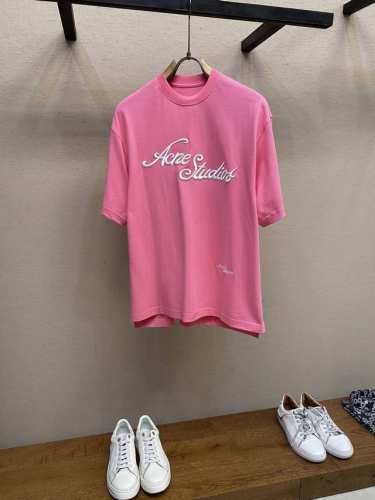 P230 Acne Studios 25Ss新款珠地网眼短袖T恤 胸前Acne的字母采用独有的绣花字体，立体在衣服上，既是品牌象征，又具有潮流气息，不随大流，超