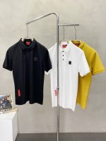 Hugo Boss独家专供新款原单男士休闲短袖 高端定制 高端版本 时尚百搭爆款进口面料 手感超柔软细腻 穿着亲肤舒适 高端精品 代工厂p精细做工 上身非常赞