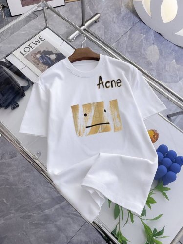 acne 顶级版本 顶级版本 新款字母印花双层重工短袖T桖 字母图案不管是T桖还是卫衣都是每年的爆款单品 前幅大面积印花采用大康丽数码印花机直喷 成本极高 经过