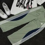 Adidas阿迪达斯 升级高品质奶昔绿三条杠运动机能裤登山工装抽绳长裤情侣款 Color: 绿色 Size: M-Xl M 腰围82 臀围 裤长 Cm L 腰围