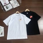 斐乐Fila 后背红色大F图案印花 圆领短袖T恤 男女同款 -面料采用260G纯棉面料，达到透而不露的黄金平衡点，完美规避透视尴尬，成衣尺寸稳定，多次机洗仍能保