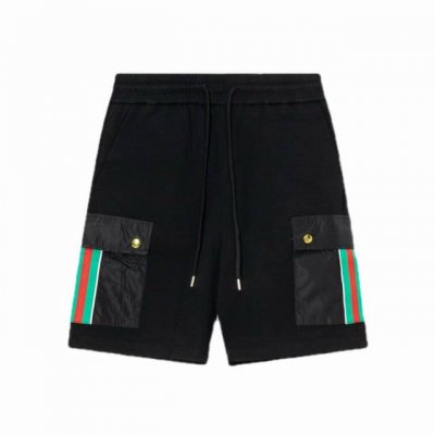隔天到 Gucci 古驰 红绿织带工装口袋Logo刺绣 2025Ss新款针织短裤 定制面料采用威化布织法，超高端针织工艺 版型紧致立体，定制裤绳五金质感强 顺滑