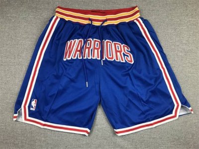 款号K153 顶级刺绣版本 勇士队75周年队城市版口袋裤篮球短裤 Just Don Nba 球队球裤系列单品 -定制优质网眼布面料，Dri-Fit 技术导湿速干