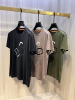 型号Hl116#，爱马家 2025春夏最新马扣激光贴皮绣男士圆领T恤衫，胸前极具代表性的马扣图案，采用高端重工的激光贴皮 采用进口水洗小羊皮制作，很柔软很细腻，