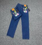 款号：H758 Louis Vuitton & 路易威登 25Ss 五彩缤纷口袋刺绣Logo牛仔裤 采用了独特的工艺，如梦似幻的色彩完美演绎
