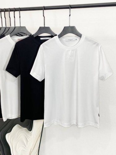 新品 Gv25Ss春夏新款优质120支双丝光棉布圆领短Tee 男女同款经典5G标识刺绣宽松休闲短袖T恤衫 贸易公司渠道稀出 同步官网发售 一款男女通穿的基础纯色